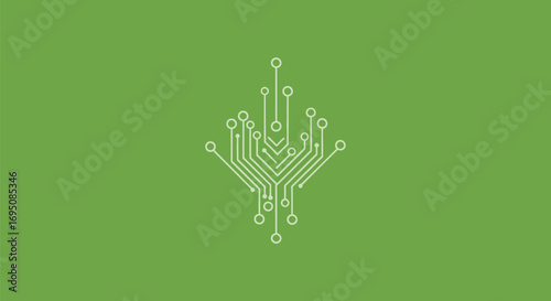 Digital Tree: Technology and Nature Symbol.