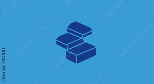 Abstract geometric stairs blocks progression concept design.
