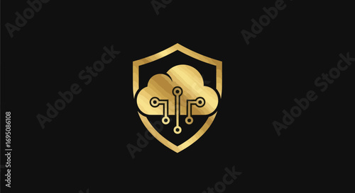 Cloud Security Logo Design.