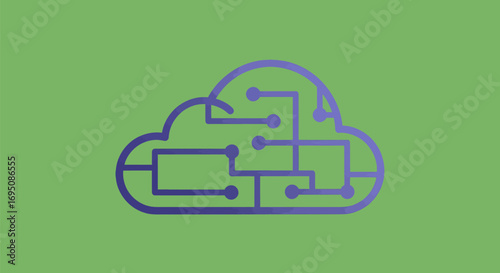 Digital Cloud Computing Network Technology.