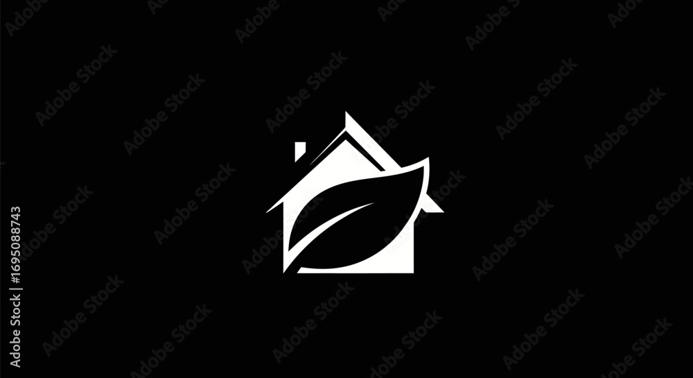 Fototapeta premium Eco-Friendly House Logo Design.