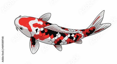 Cartoon ant with red head and black striped abdomen, perfect for science and educational projects