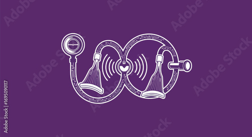 Scientific illustration depicting interconnected elements and energy flow.