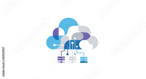 Cloud Computing Technology Illustration.
