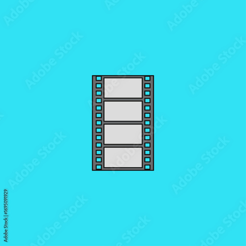 Film negative icon logo flat vector design