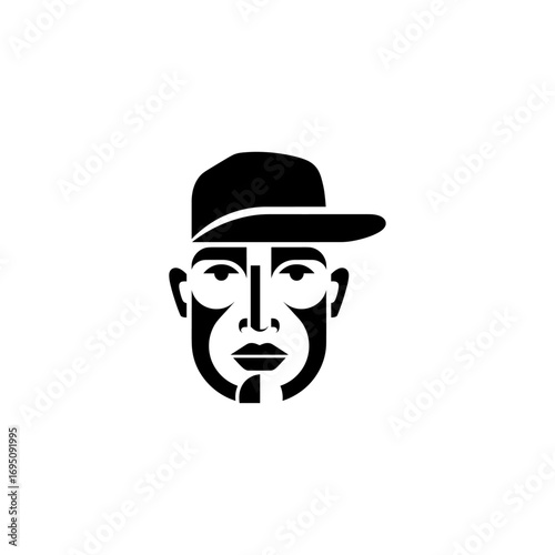 User avatar minimalist icon logo flat vector design