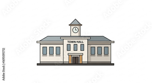 Church building vector illustration for religion christianity and architecture design with cross on top icon