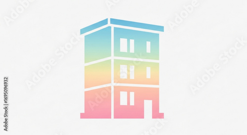 Colorful stadium illustration for sports event venue architecture and design projects and presentations use case