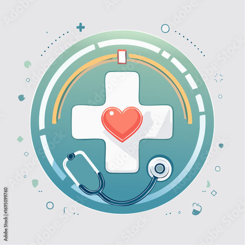 Illustration vectorielle circulaire santé et médecine