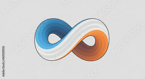 A colorful infinity symbol on a, symbolizing endless possibilities