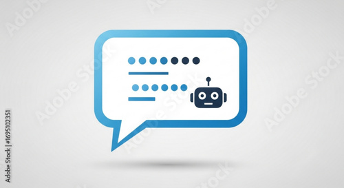Chatbot speech bubble, representing artificial intelligence and automated communication
