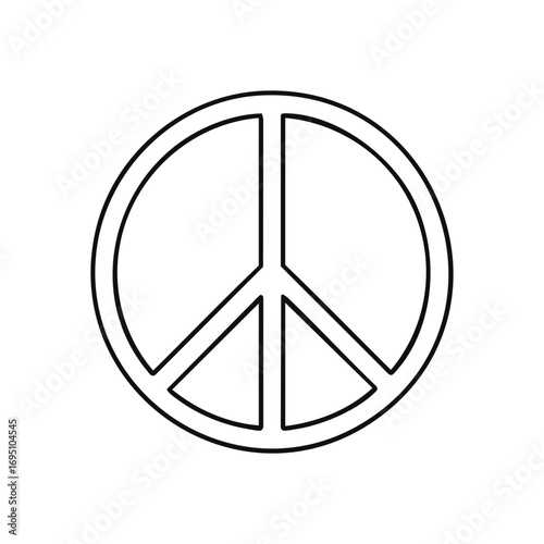 Peace Sign Global Harmony. An iconic representation of nonviolence and worldwide tranquility set against a dark background. This timeless design signifies disarmament and concord.