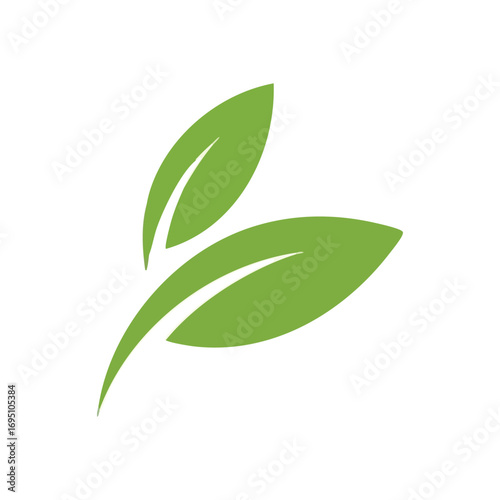 Lush Green Leafy Emblem. Vibrant verdant plant artwork against a dark backdrop. Symbolizes new beginnings, ecological consciousness, and organic vitality for sustainable concepts.