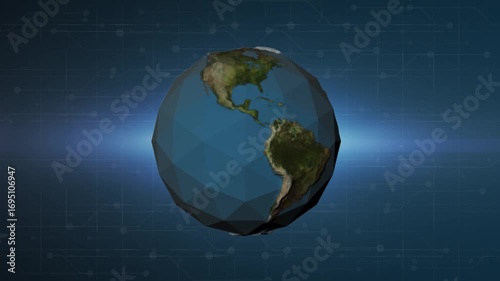 earth globe on black background