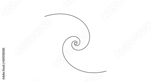 A captivating logarithmic spiral, showcasing mathematical elegance and natural growth patterns