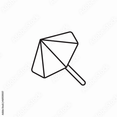 beach umbrella sun icon sign vector