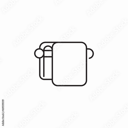 bathroom towel rack icon sign vector
