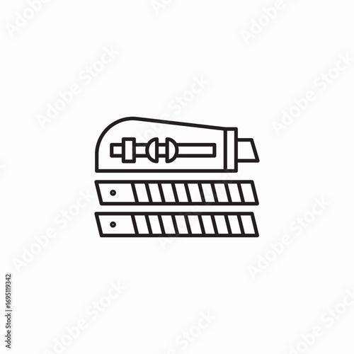 blades for cutter icon sign vector
