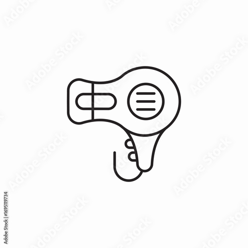 compact hair dryer icon sign vector