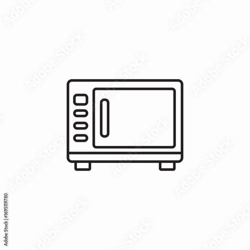 countertop heating appliance icon sign vector