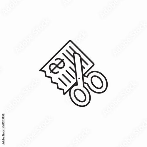 coupon discount scissors icon sign vector