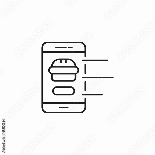 fast food delivery icon sign vector
