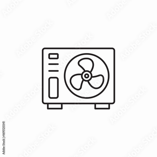 external ac unit icon sign vector