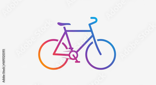 Colorful bicycle icon modern bike logo design with gradient effect cycling symbol for apps and websites