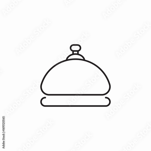 front desk bell icon sign vector