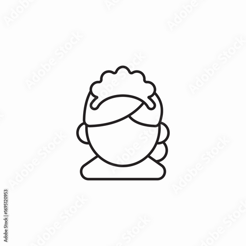 hotel housekeeper service icon sign vector