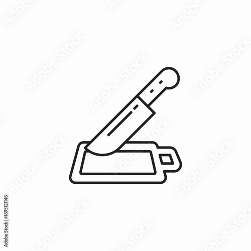 knife on board icon sign vector