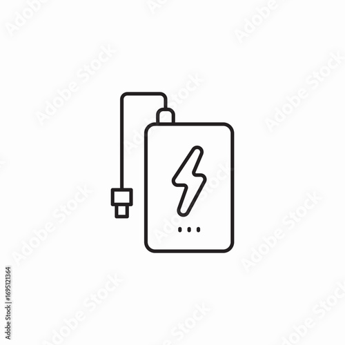 mobile charging device icon sign vector