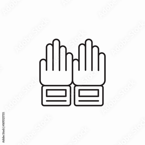 protective work gloves icon sign vector