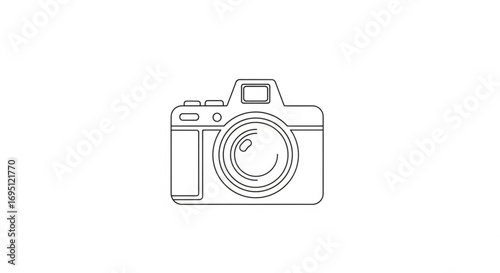 Illustration of a camera, a symbol for photography and visual representation of memories