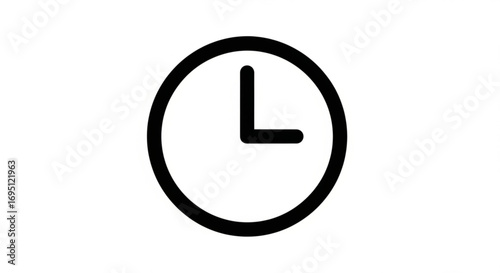Clock illustration with a simple design for time management and scheduling themes and concepts