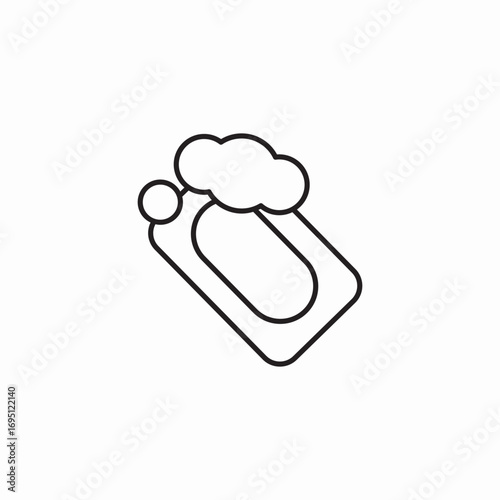 soap bar bubbles icon sign vector