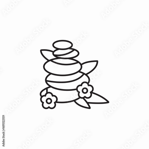 spa stone stack icon sign vector