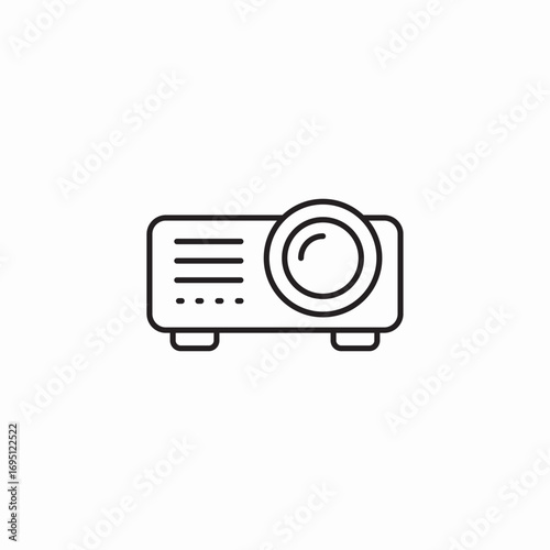 video projection unit icon sign vector