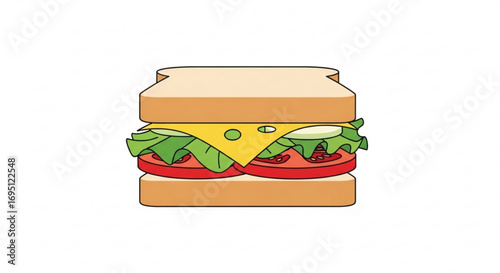 sandwich with ham and cheese