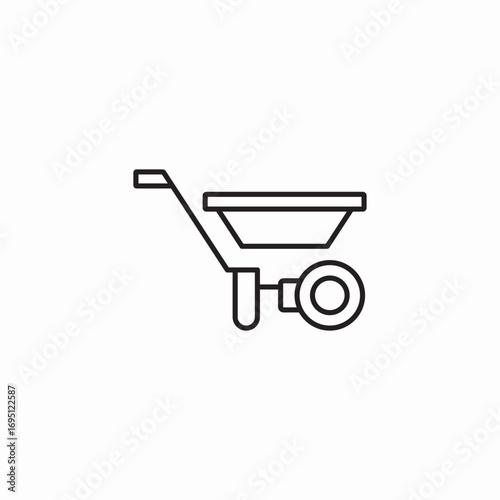 wheeled spreader icon sign vector