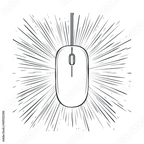 Creative design of a computer mouse with motion effect