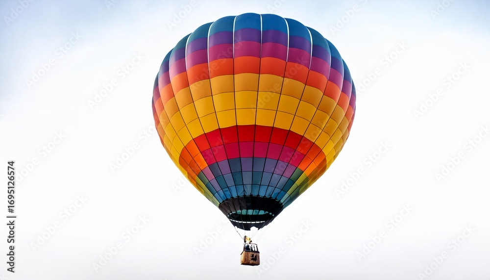 Naklejka premium colorful hot air balloon against a white background