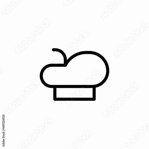 artist's beret hat icon sign vector
