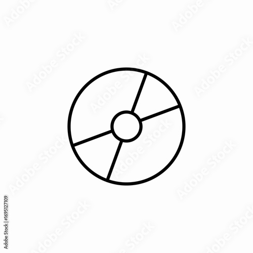 circular cd disc icon sign vector