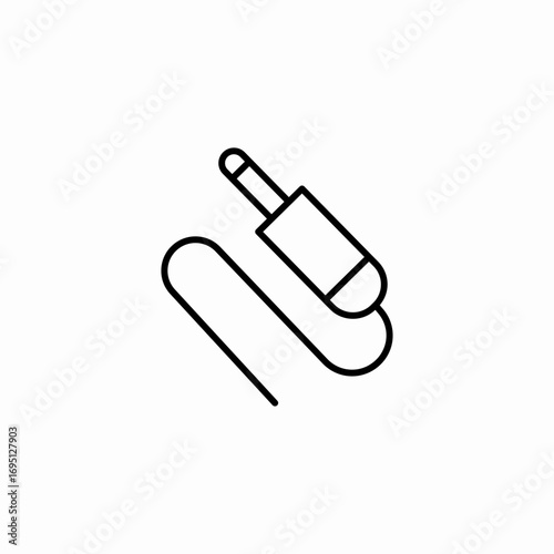headphone jack cord icon sign vector