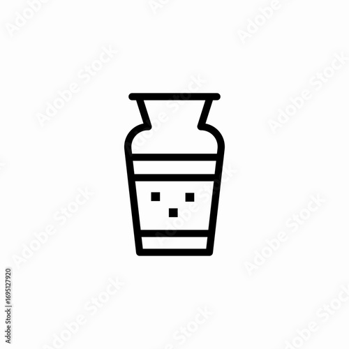 honey jar with three dots icon sign vector