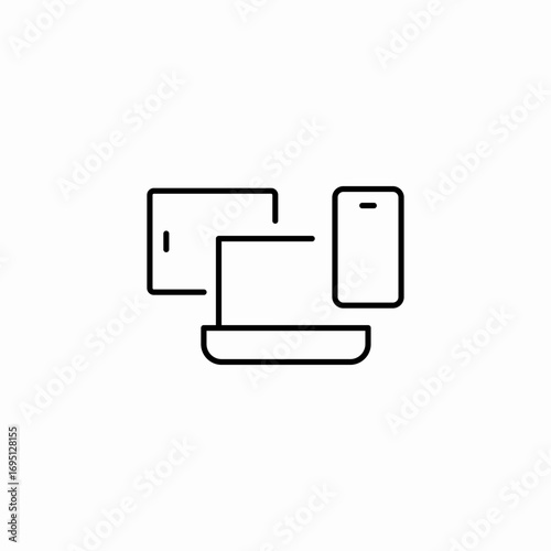 laptop tablet phone icon sign vector