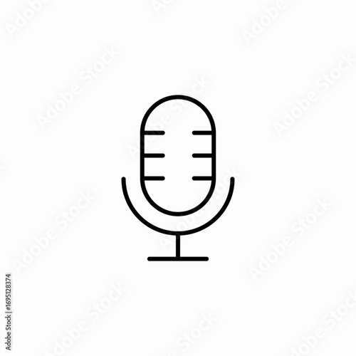 microphone recording sound icon sign vector