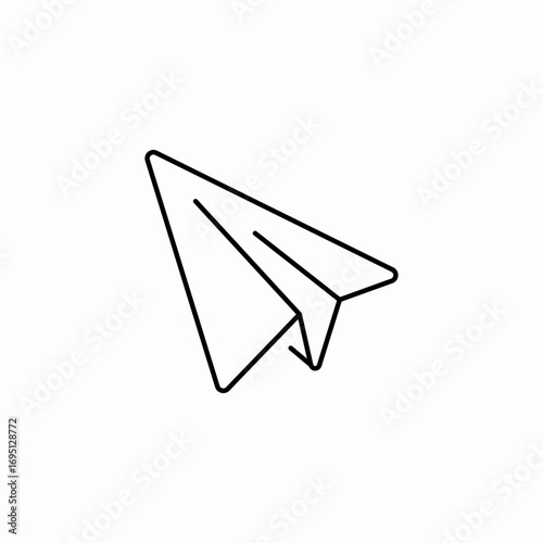 paper plane send icon sign vector