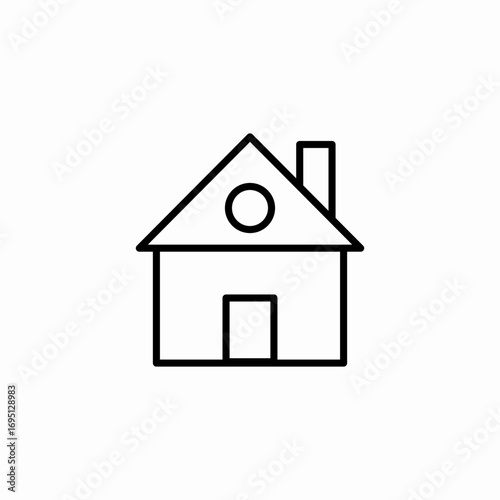 simple house building icon sign vector
